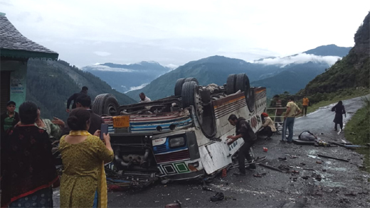 Bus overturn